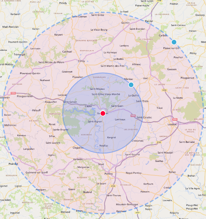 Zones d'intervention
